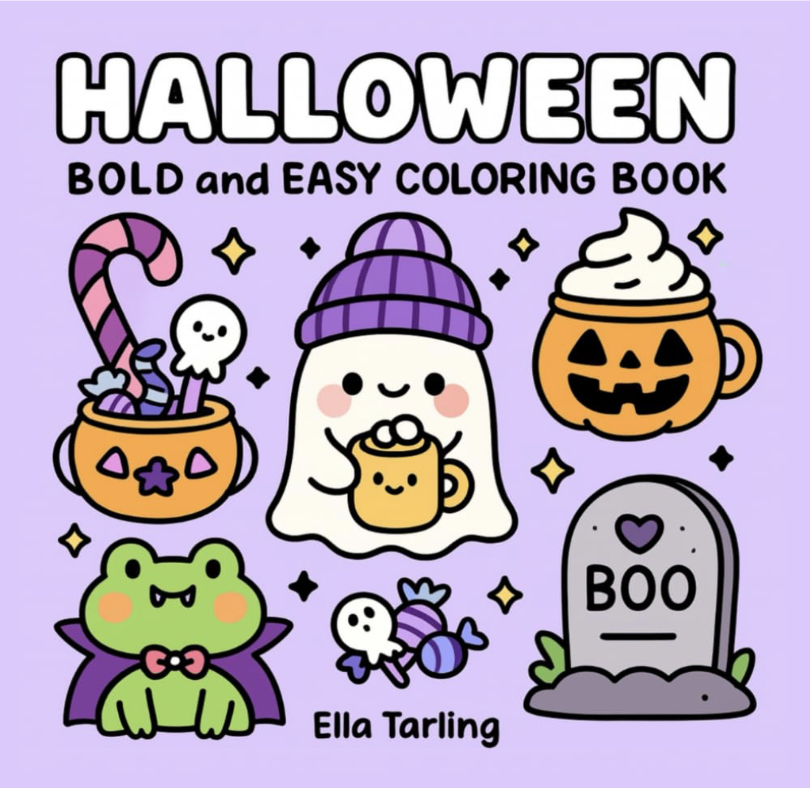 Halloween Bold and Easy Coloring Book